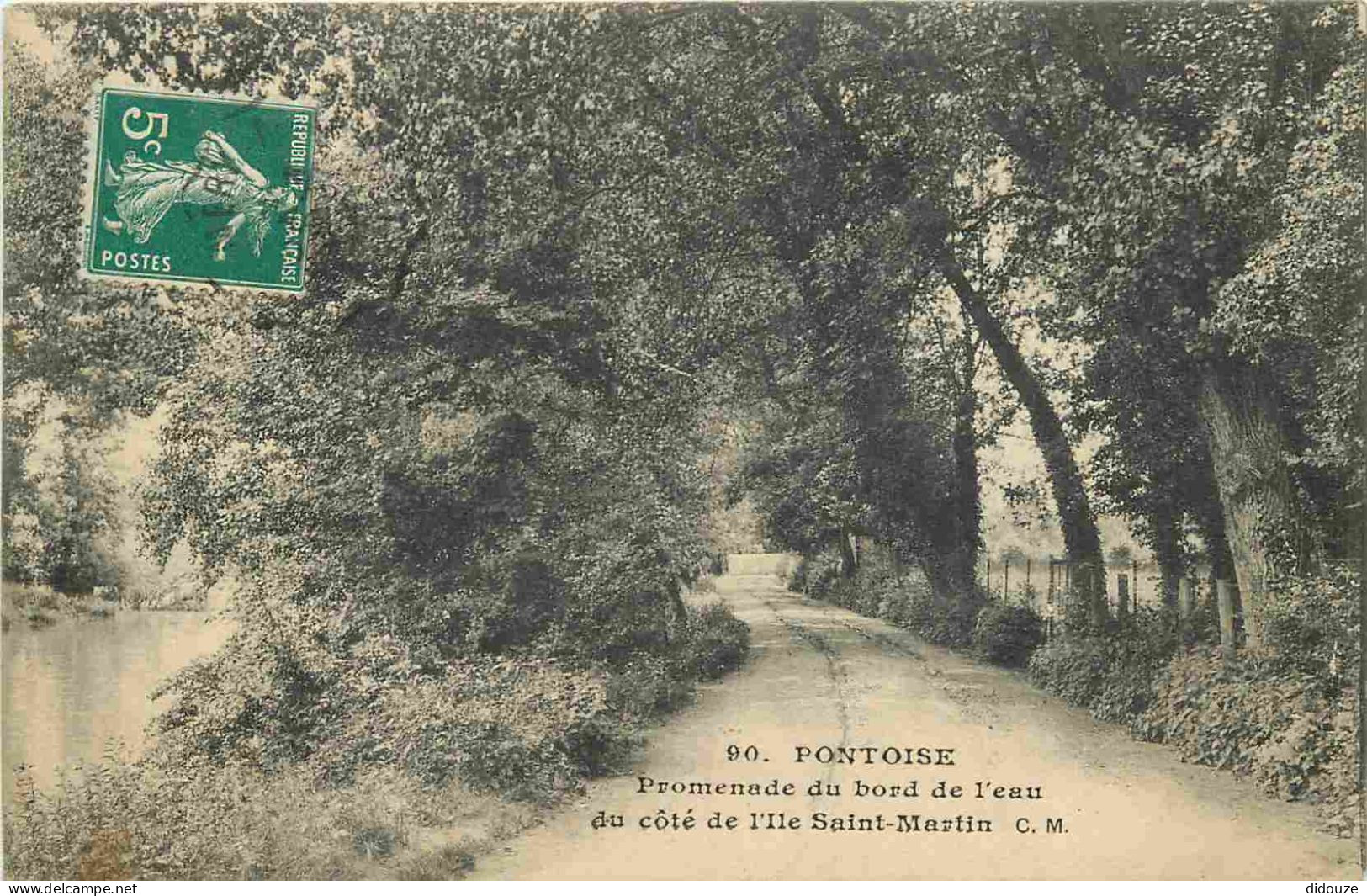 95 - Pontoise - Promenade Du Hord De L'eau Du Côté E L'ile Saint Martin - CPA - Voir Scans Recto-Verso - Pontoise