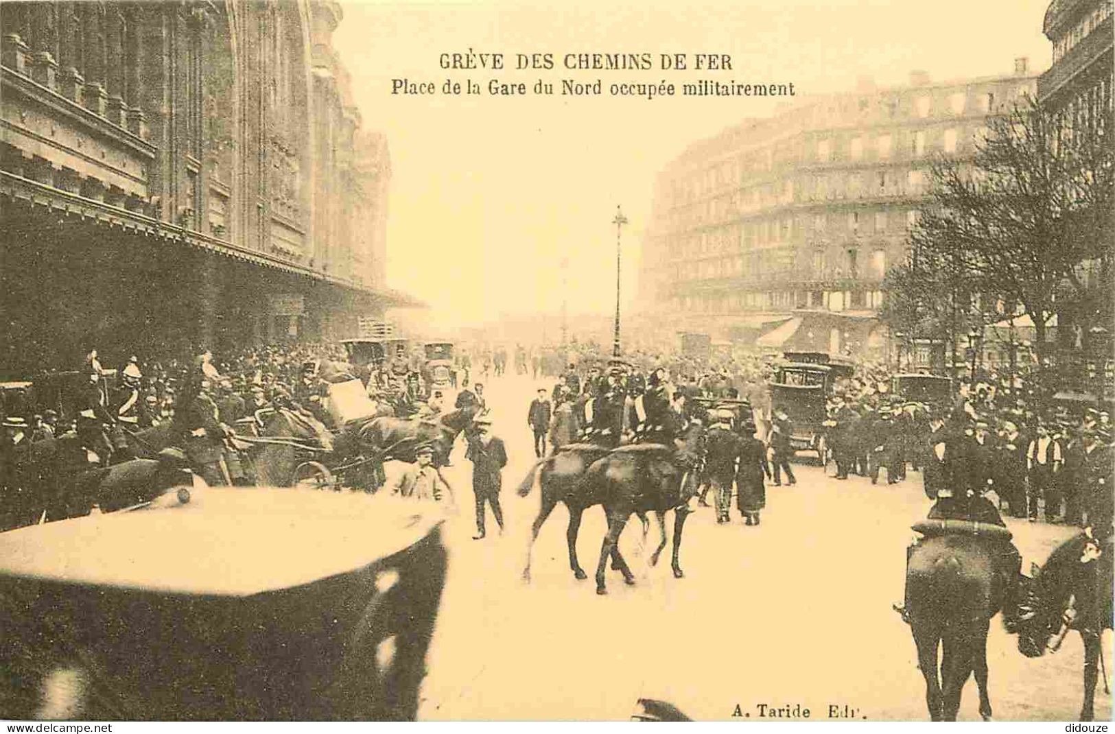 Reproduction CPA - Greve Des Chemins De Fer - Place De La Gare Du Nord Occupée Militairement - C'était La France - No 13 - Andere & Zonder Classificatie
