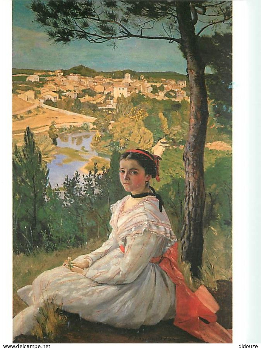 Art - Peinture - Jean Frédéric Bazille - La Vue De Village , 1868 - CPM - Voir Scans Recto-Verso - Pittura & Quadri