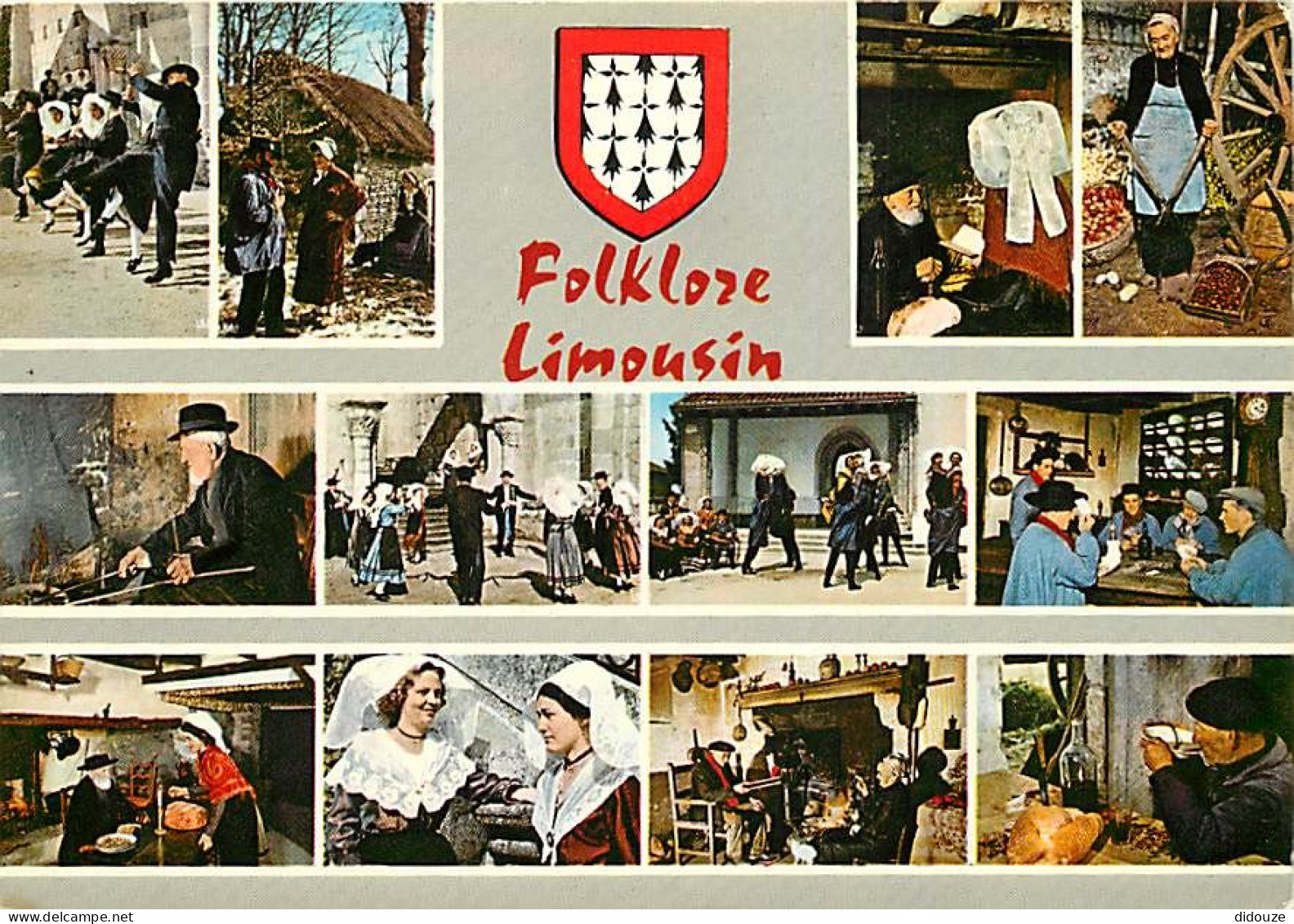 Folklore - Limousin - Multivues - Blasons - CPM - Voir Scans Recto-Verso - Trachten