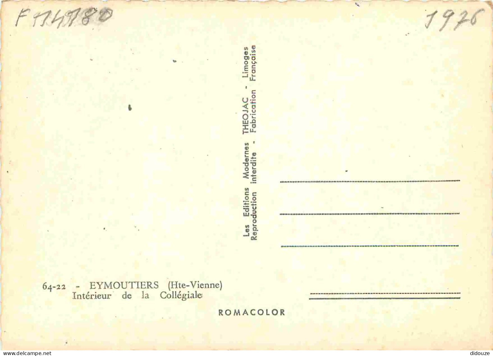 87 - Eymoutiers - Intérieur De La Collégiale - Carte Dentelée - CPSM Grand Format - Voir Scans Recto-Verso - Eymoutiers