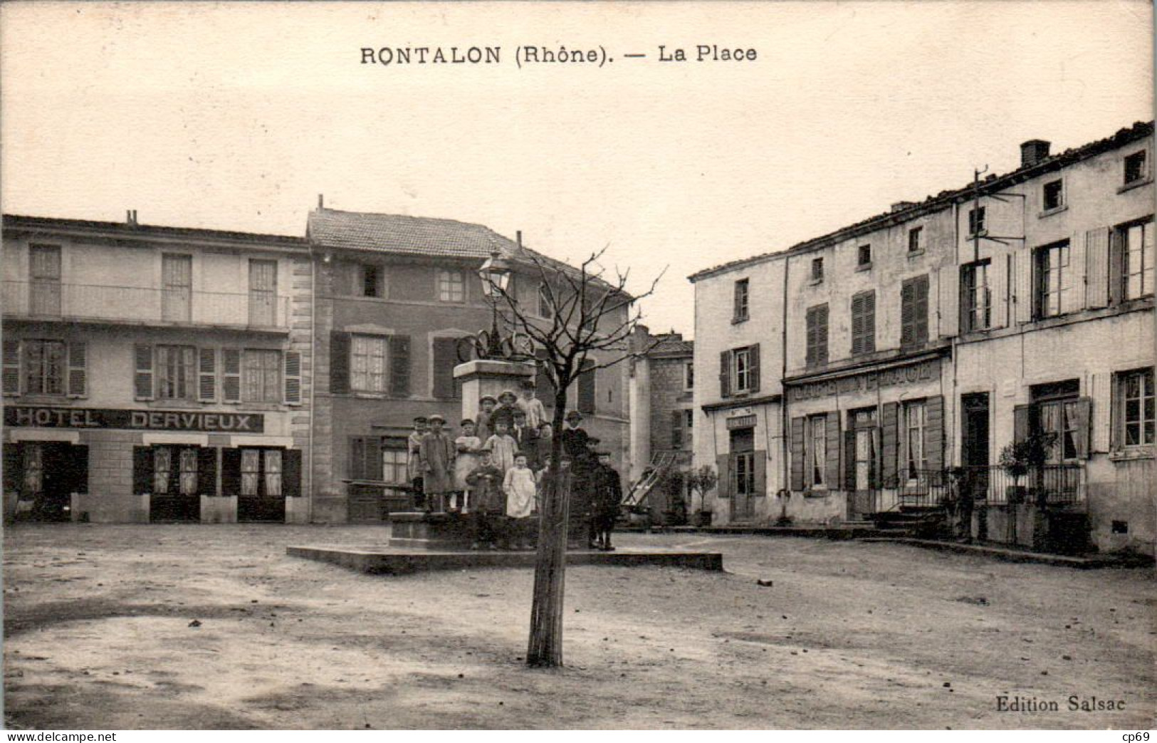 Rontalon Canton De Mornant La Place Rhône 69510 Cpa Voyagée En 1913 En B.Etat - Otros & Sin Clasificación