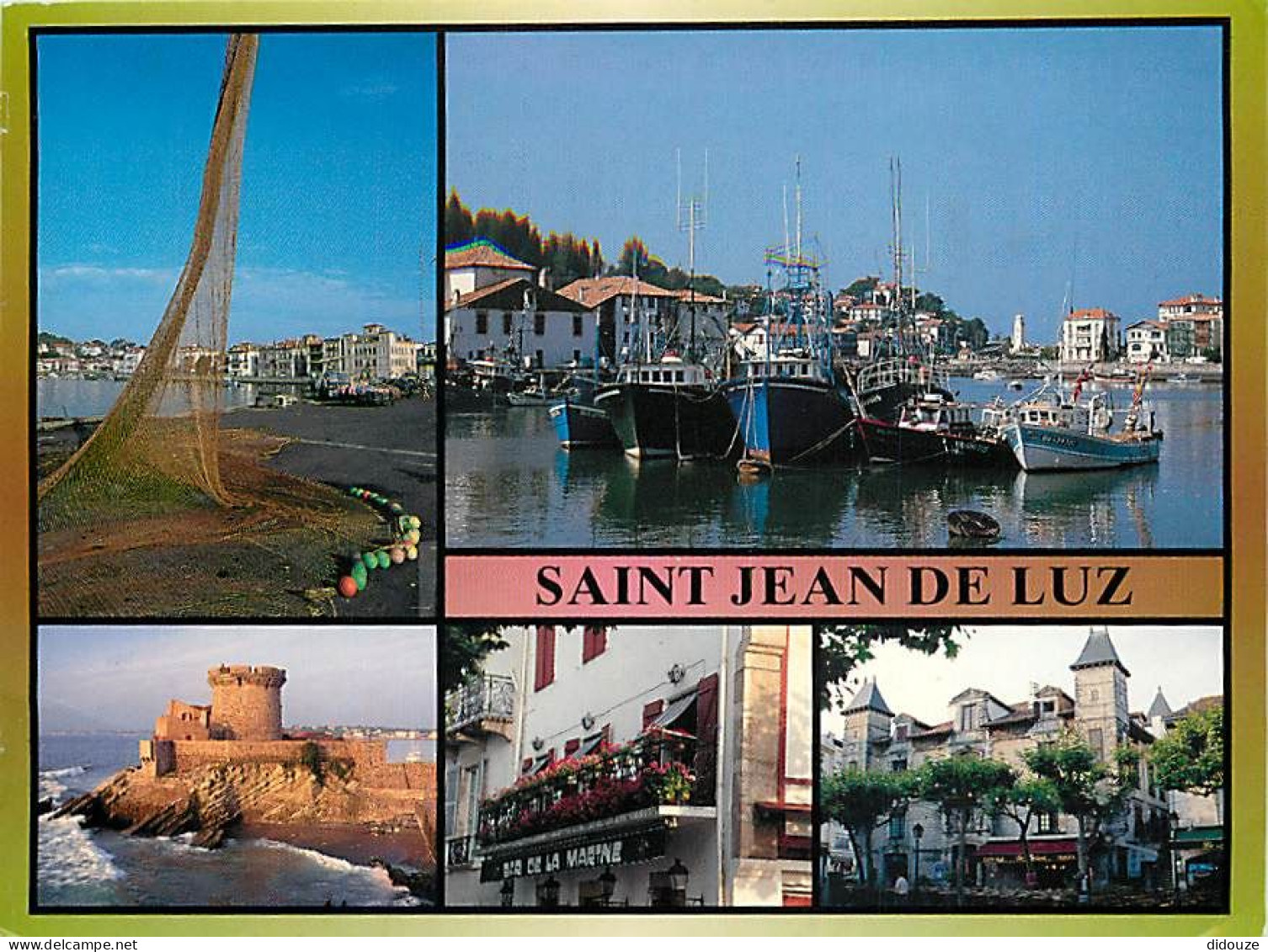 64 - Saint Jean De Luz - Multivues - Bateaux - Filets De Peche - Flamme Postale De Ciboure - CPM - Voir Scans Recto-Vers - Saint Jean De Luz