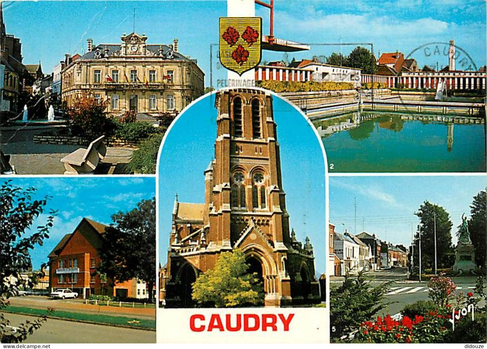 59 - Caudry - Multivues - Piscine - Blasons - Flamme Postale De Caudry - CPM - Voir Scans Recto-Verso - Caudry