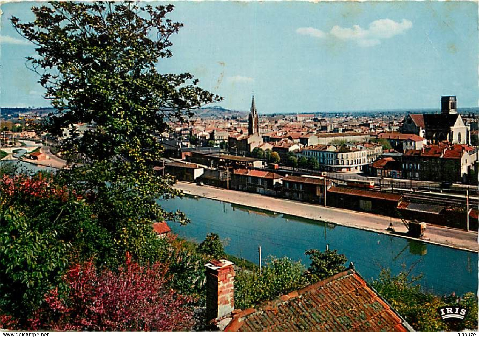 47 - Agen - Vue Générale - Le Canal Latéral à La Garonne - Le Clocher Sainte-Foy Et, à Droite, La Cathédrale Saint-Capra - Agen