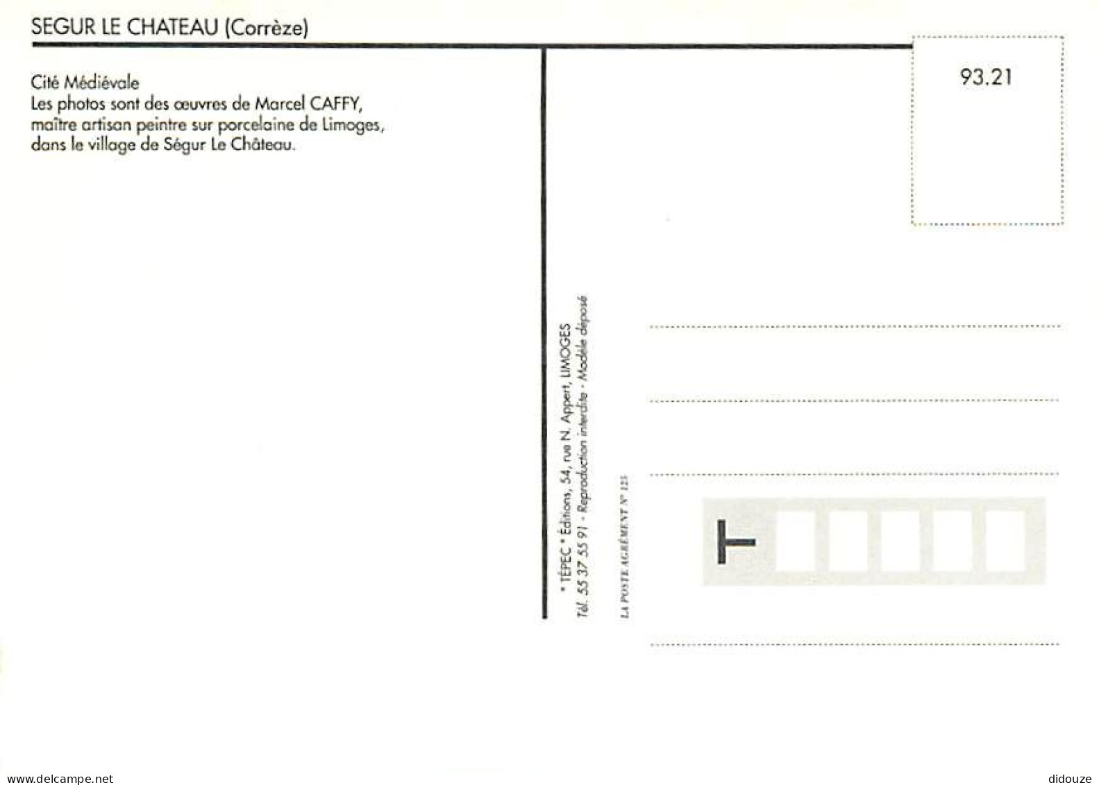 19 - Ségur Le Château - Multivues - Porcelaine De Limoges - Carte Neuve - CPM - Voir Scans Recto-Verso - Other & Unclassified