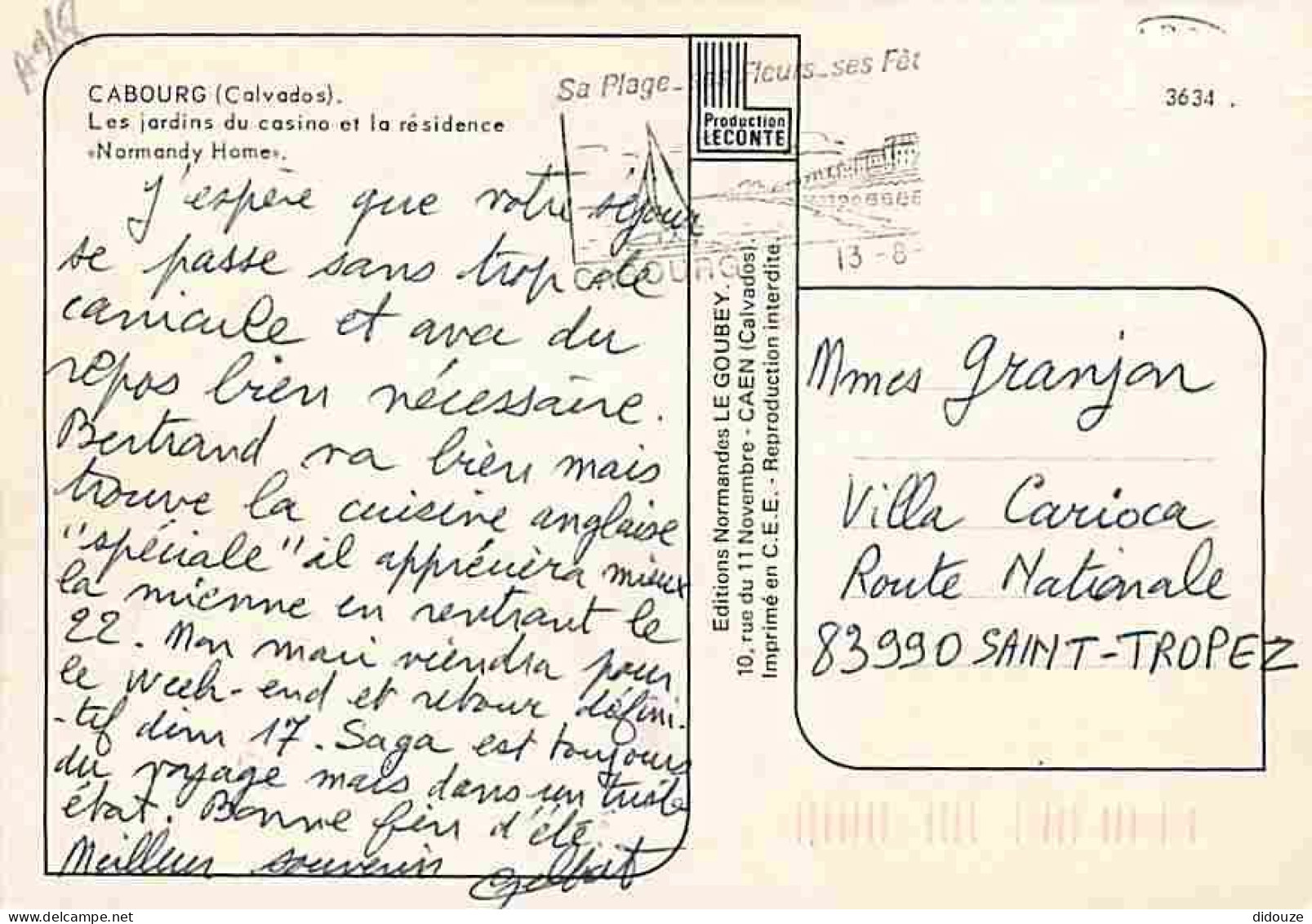 14 - Cabourg - Les Jardins Du Casino Et La Résidence Normandy Home - Automobiles - Fleurs - CPM - Voir Scans Recto-Verso - Cabourg