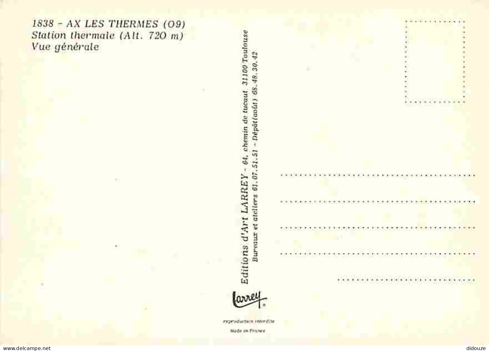 09 - Ax Les Thermes - Vue Générale - Carte Neuve - CPM - Voir Scans Recto-Verso - Ax Les Thermes