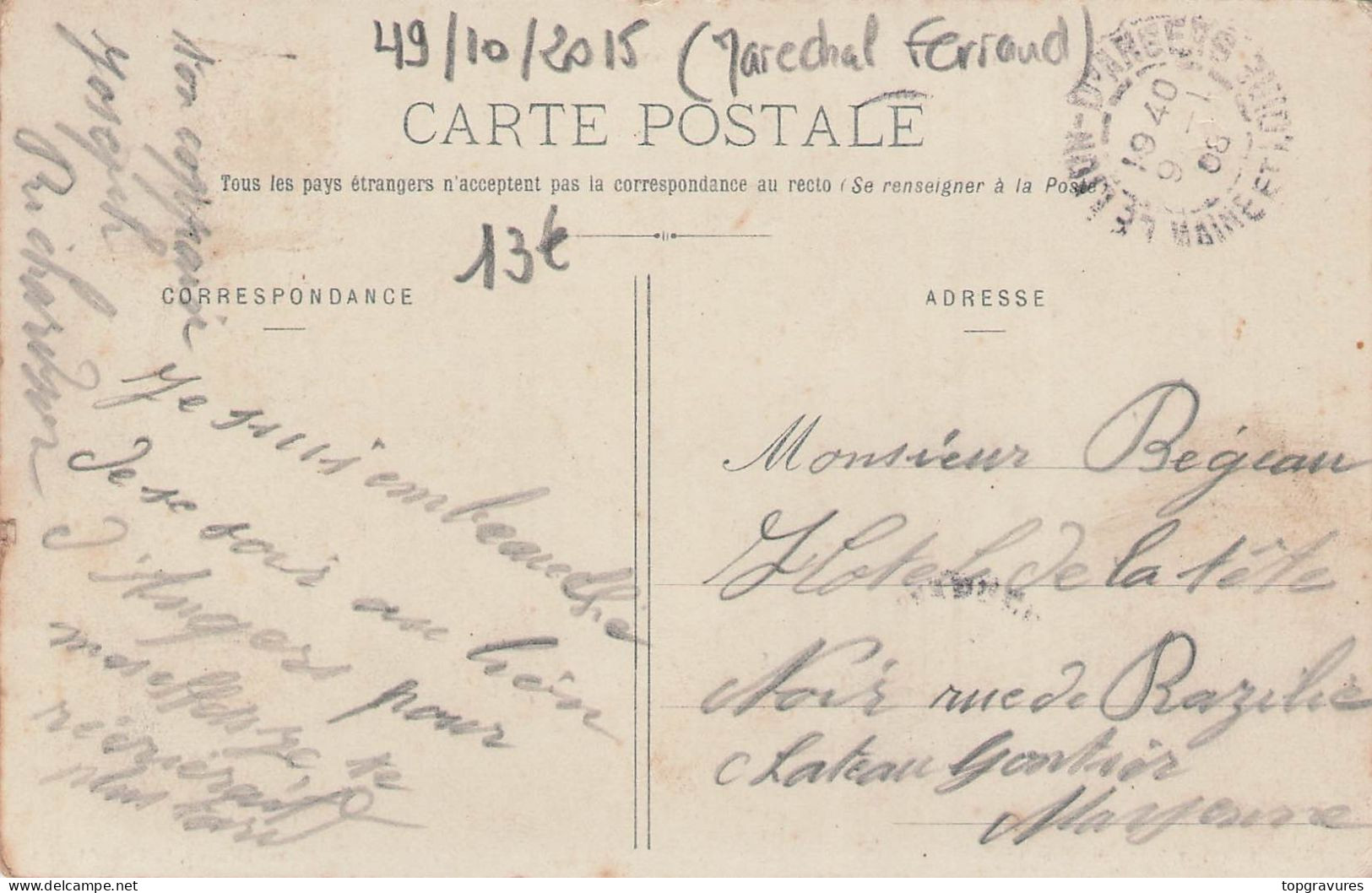 49 LE LION-D'ANGERS GRANDE-RUE - MARECHAL-FERRANT - 1372 - Sonstige & Ohne Zuordnung