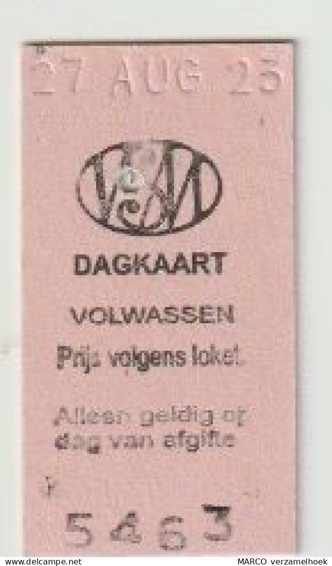 Carte D'entrée-toegangskaart-ticket: De Veluwsche Stoomtrein Maatschappij Dieren - Apeldoorn (NL) - Biglietti D'ingresso