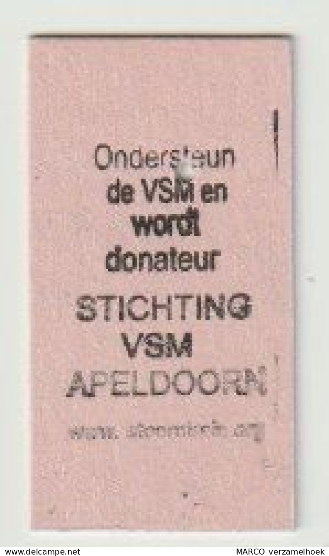 Carte D'entrée-toegangskaart-ticket: De Veluwsche Stoomtrein Maatschappij Dieren - Apeldoorn (NL) - Eintrittskarten