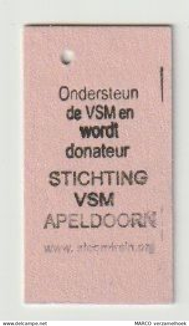 Carte D'entrée-toegangskaart-ticket: De Veluwsche Stoomtrein Maatschappij Dieren - Apeldoorn (NL) - Tickets D'entrée