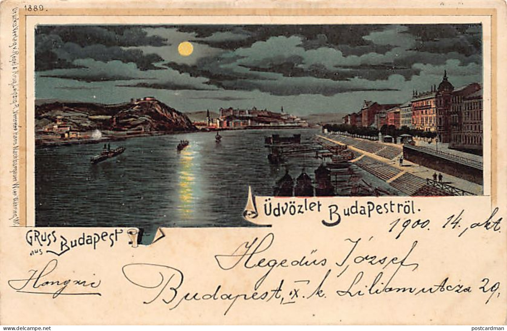 Hungary - BUDAPEST - Éjszakára - LITORAFIA - Ungarn