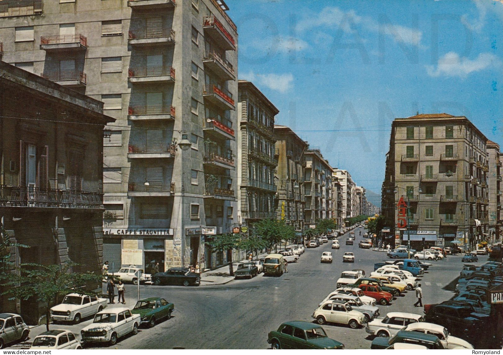 CARTOLINA  C14 PALERMO,SICILIA-PIAZZA DIODORO SICULO E VIA TERRASANTA-STORIA,MEMORIA,CULTURA,BELLA ITALIA,VIAGGIATA 1977 - Palermo