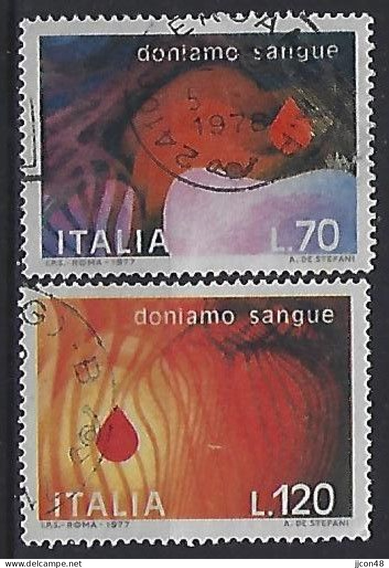 Italy 1977  Blutspenden  (o) Mi.1589-1590 - 1971-80: Afgestempeld