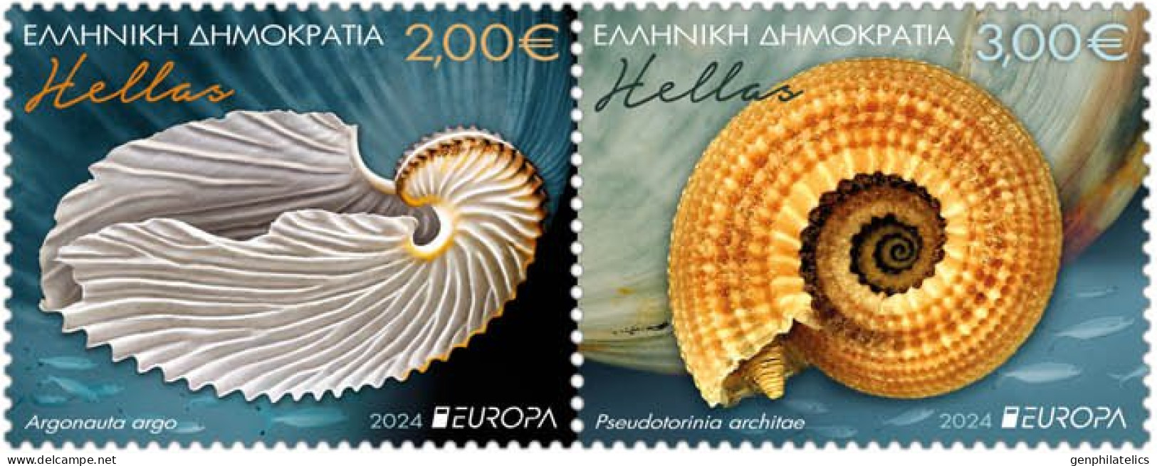 GREECE 2024 Europa CEPT. Underwater Fauna & Flora - Fine Set MNH - Ungebraucht