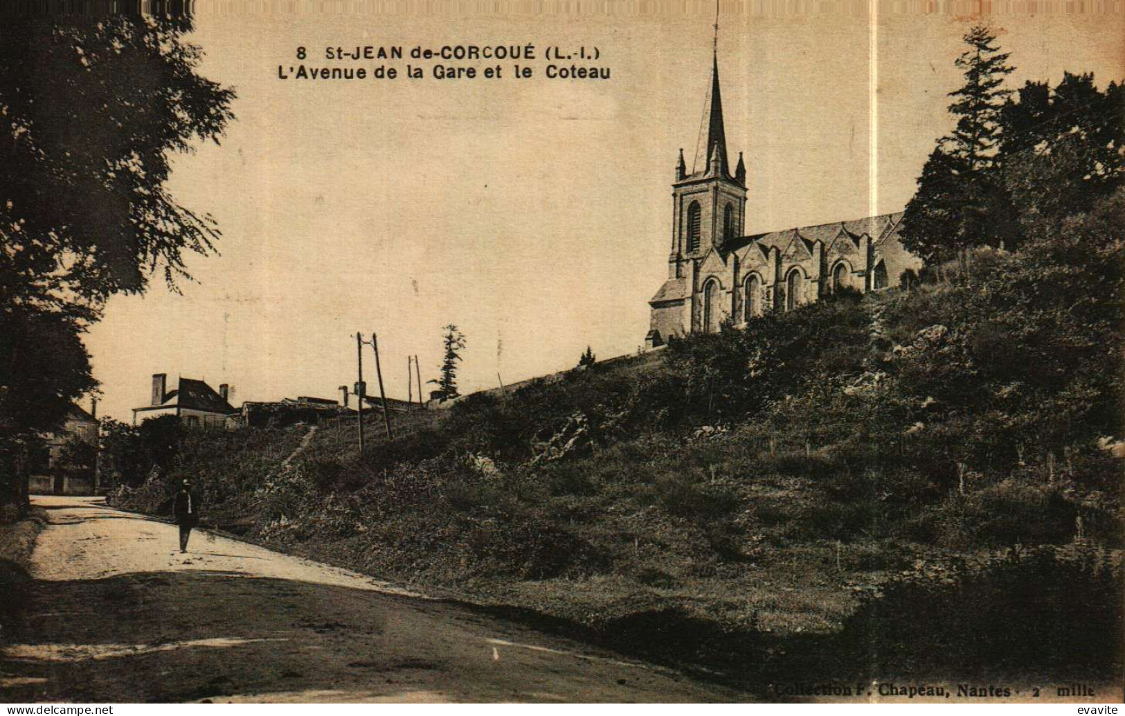 CPA  (44)    ST-JEAN-de-CORCOUE   L'Avenue De La Gare Et Le Côteau - Sonstige & Ohne Zuordnung