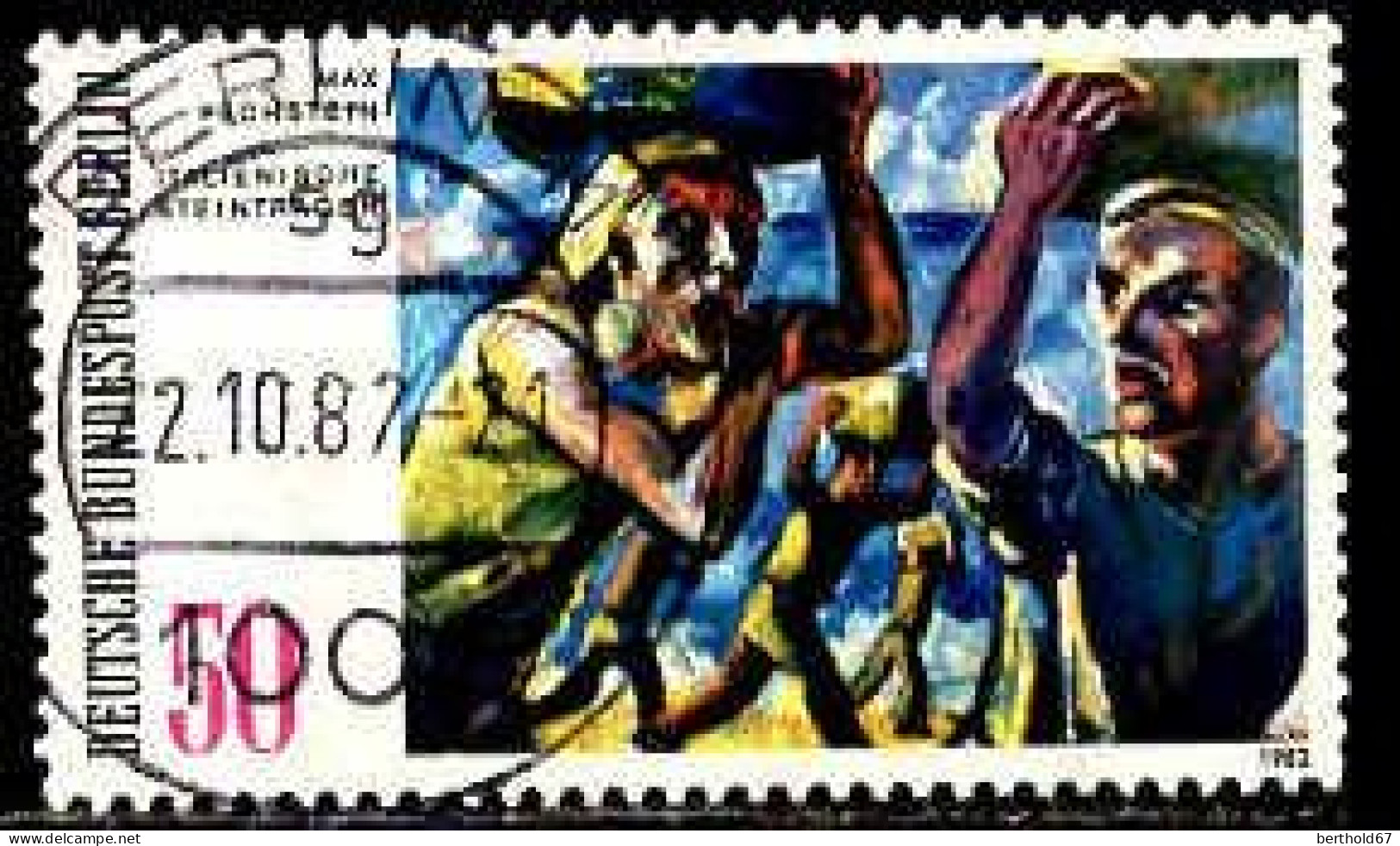 Berlin Poste Obl Yv:639/640 Tableaux De Max Pechstein & Otto Mueller (TB Cachet Rond) - Used Stamps