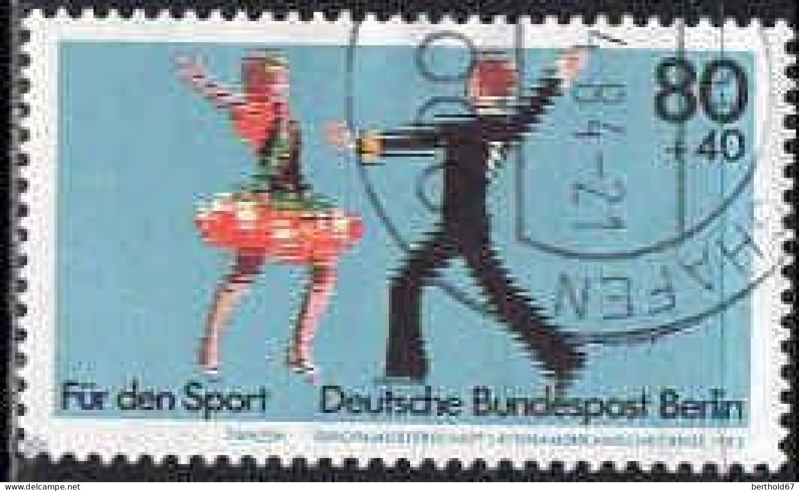 Berlin Poste Obl Yv:659/660 Pour Le Sport Danse & Hockey Sur Glace (Beau Cachet Rond) - Gebruikt