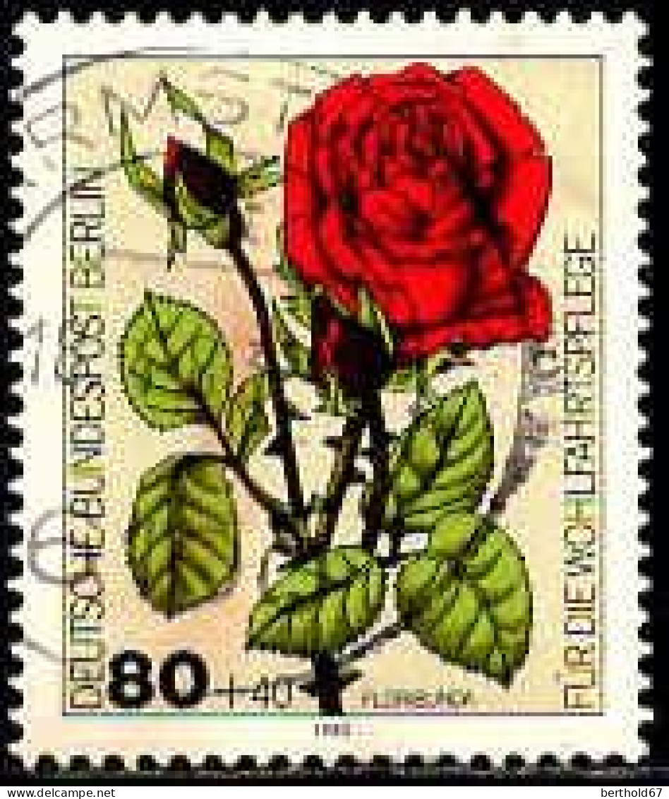 Berlin Poste Obl Yv:641/644 Bienfaisance Roses De Jardin (Beau Cachet Rond) - Usados