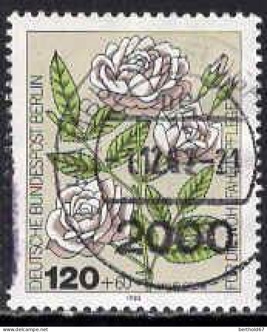 Berlin Poste Obl Yv:641/644 Bienfaisance Roses De Jardin (Beau Cachet Rond) - Used Stamps