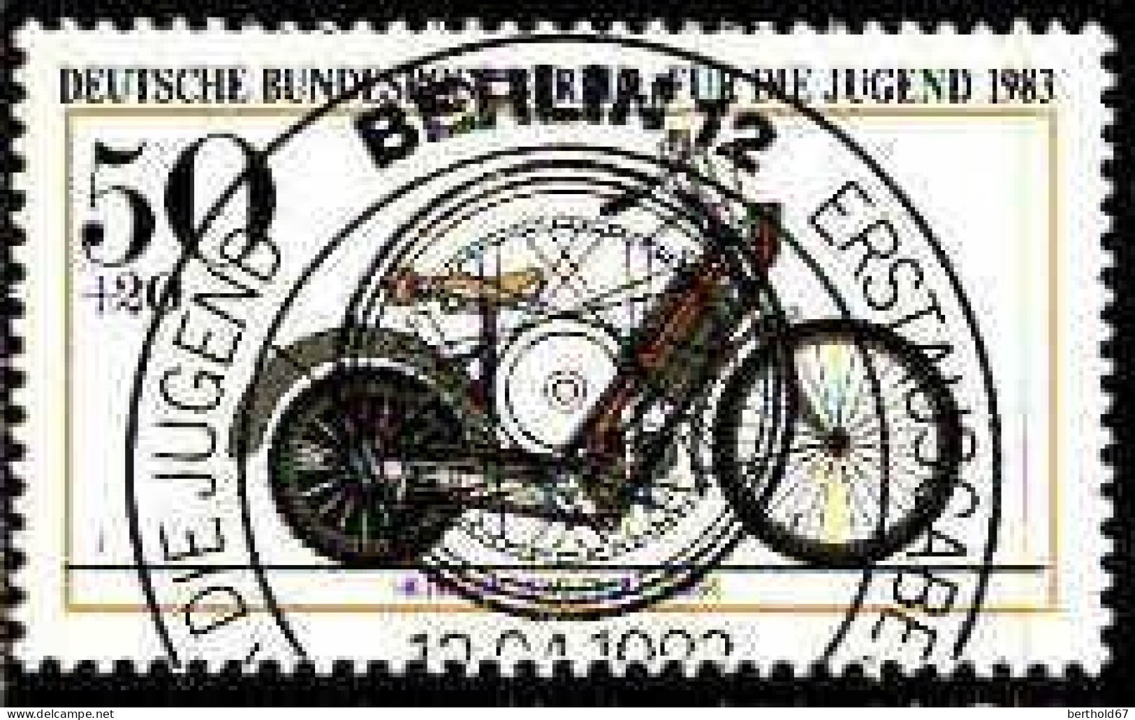 Berlin Poste Obl Yv:655/658 Pour La Jeunesse Motocyclettes (TB Cachet Rond) - Usados