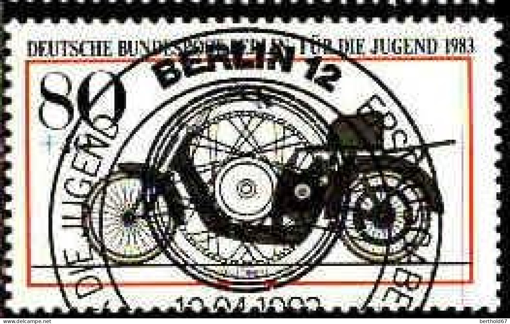 Berlin Poste Obl Yv:655/658 Pour La Jeunesse Motocyclettes (TB Cachet Rond) - Usados