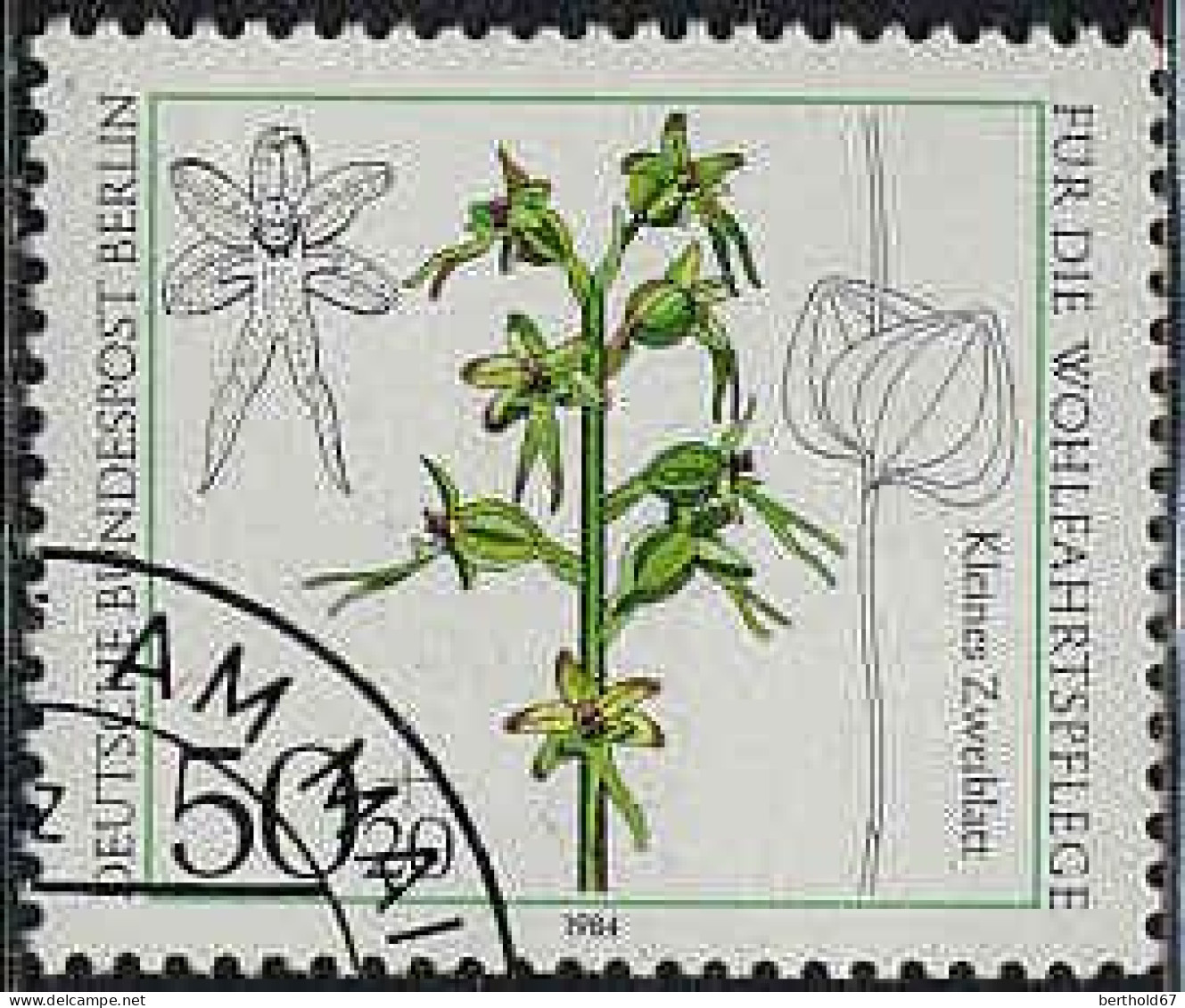 Berlin Poste Obl Yv:685/688 Bienfaisance Orchidées (Beau Cachet Rond) - Oblitérés