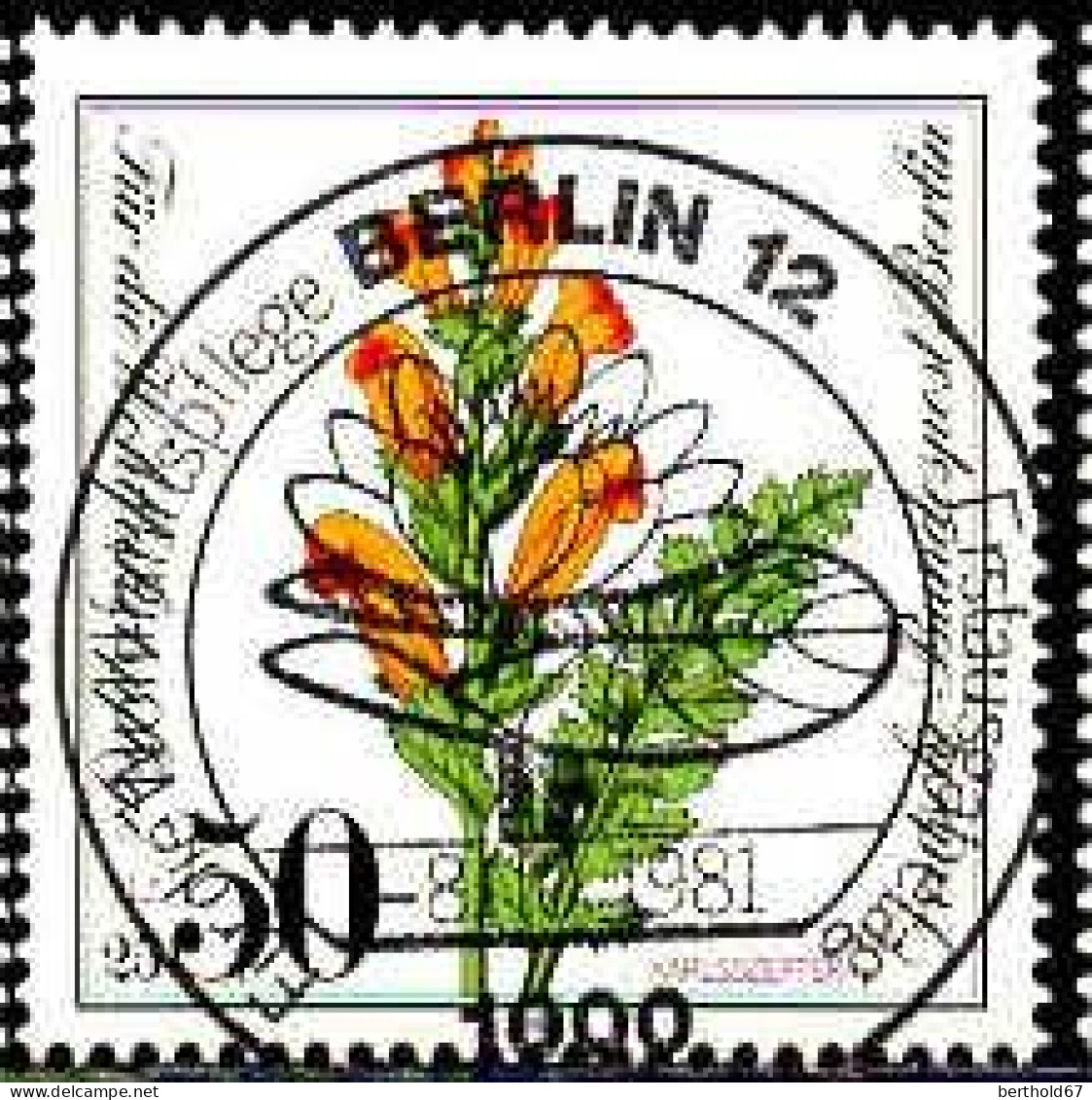 Berlin Poste Obl Yv:611/614 Bienfaisance Plantes Menacées (TB Cachet Rond) - Usados