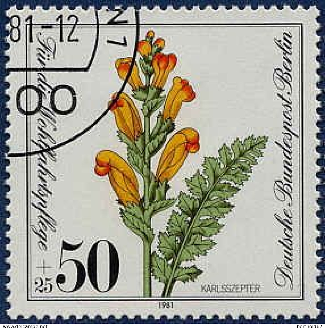 Berlin Poste Obl Yv:611/614 Bienfaisance Plantes Menacées (Beau Cachet Rond) - Used Stamps