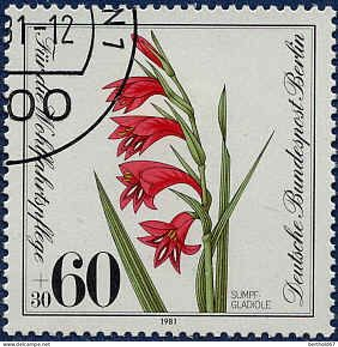 Berlin Poste Obl Yv:611/614 Bienfaisance Plantes Menacées (Beau Cachet Rond) - Gebraucht