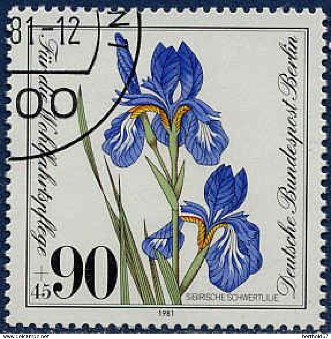 Berlin Poste Obl Yv:611/614 Bienfaisance Plantes Menacées (Beau Cachet Rond) - Gebraucht