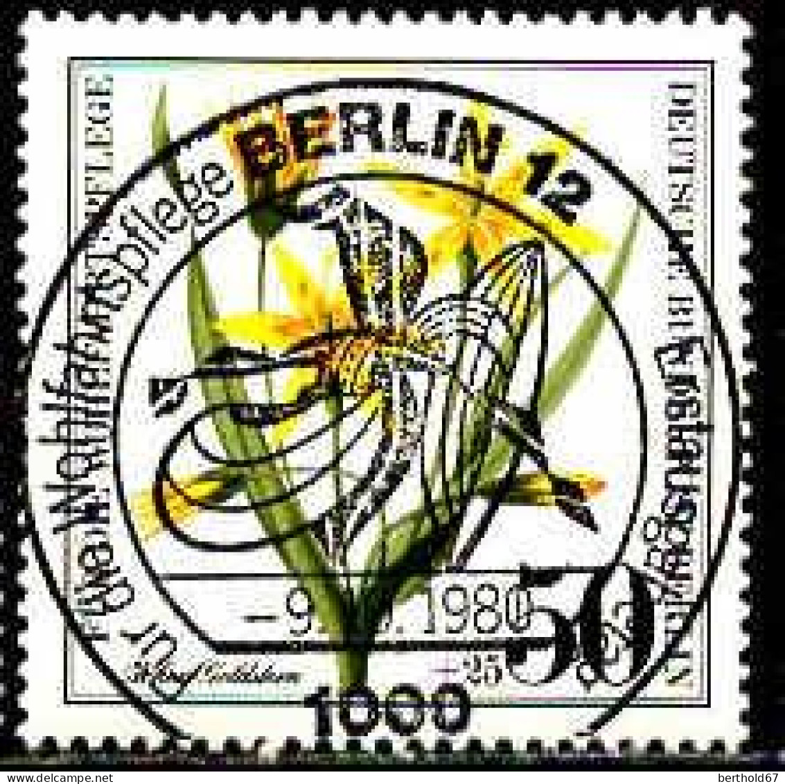 Berlin Poste Obl Yv:590/593 Bienfaisance Herbes Des Champs (TB Cachet Rond) - Usati