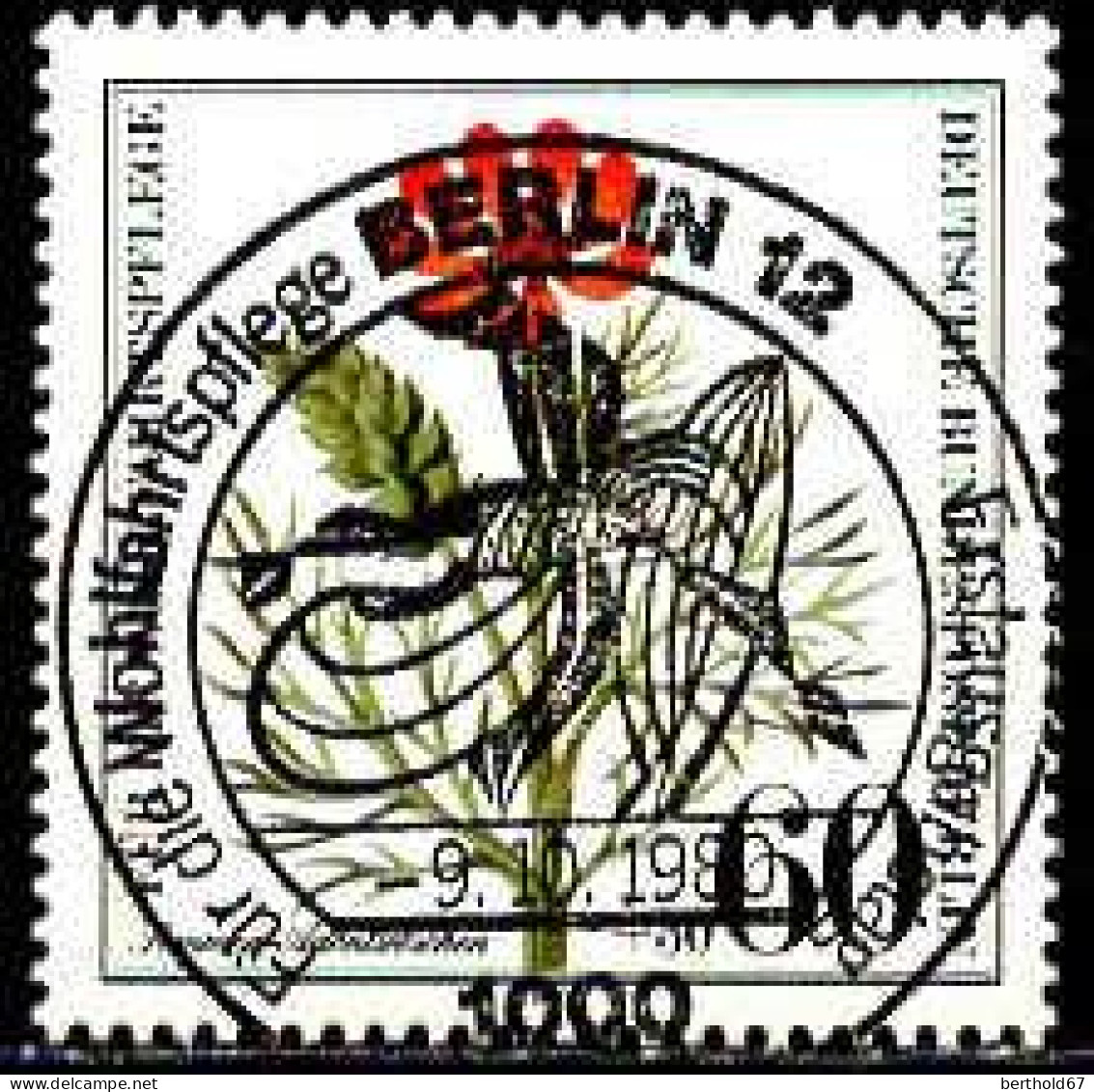 Berlin Poste Obl Yv:590/593 Bienfaisance Herbes Des Champs (TB Cachet Rond) - Usati