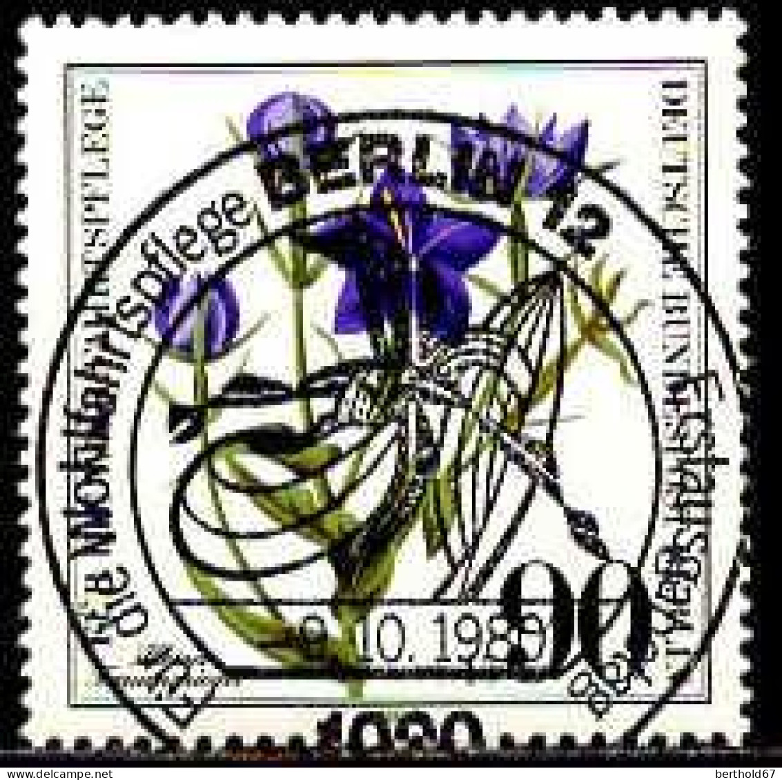 Berlin Poste Obl Yv:590/593 Bienfaisance Herbes Des Champs (TB Cachet Rond) - Gebruikt