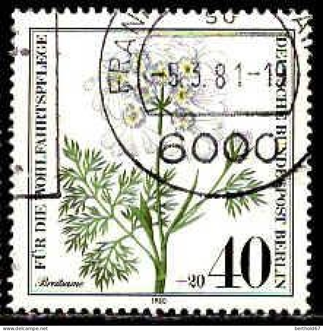 Berlin Poste Obl Yv:590/593 Bienfaisance Herbes Des Champs (TB Cachet Rond) - Gebraucht