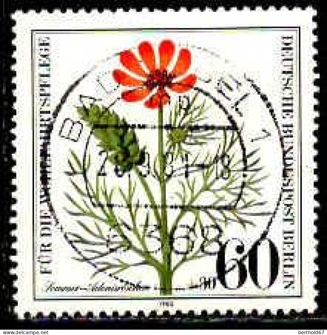 Berlin Poste Obl Yv:590/593 Bienfaisance Herbes Des Champs (TB Cachet Rond) - Usados