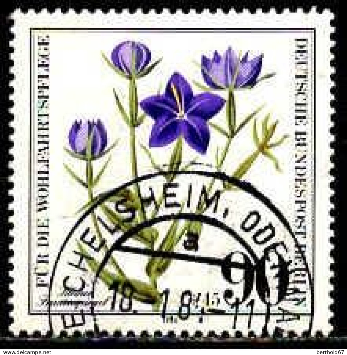 Berlin Poste Obl Yv:590/593 Bienfaisance Herbes Des Champs (TB Cachet Rond) - Gebraucht