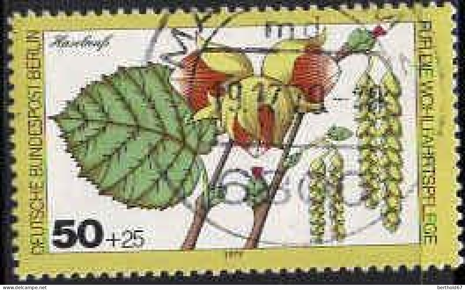 Berlin Poste Obl Yv:568/571 Bienfaisance Feuilles Fleurs Fruits Des Bois (cachet Rond) - Gebraucht