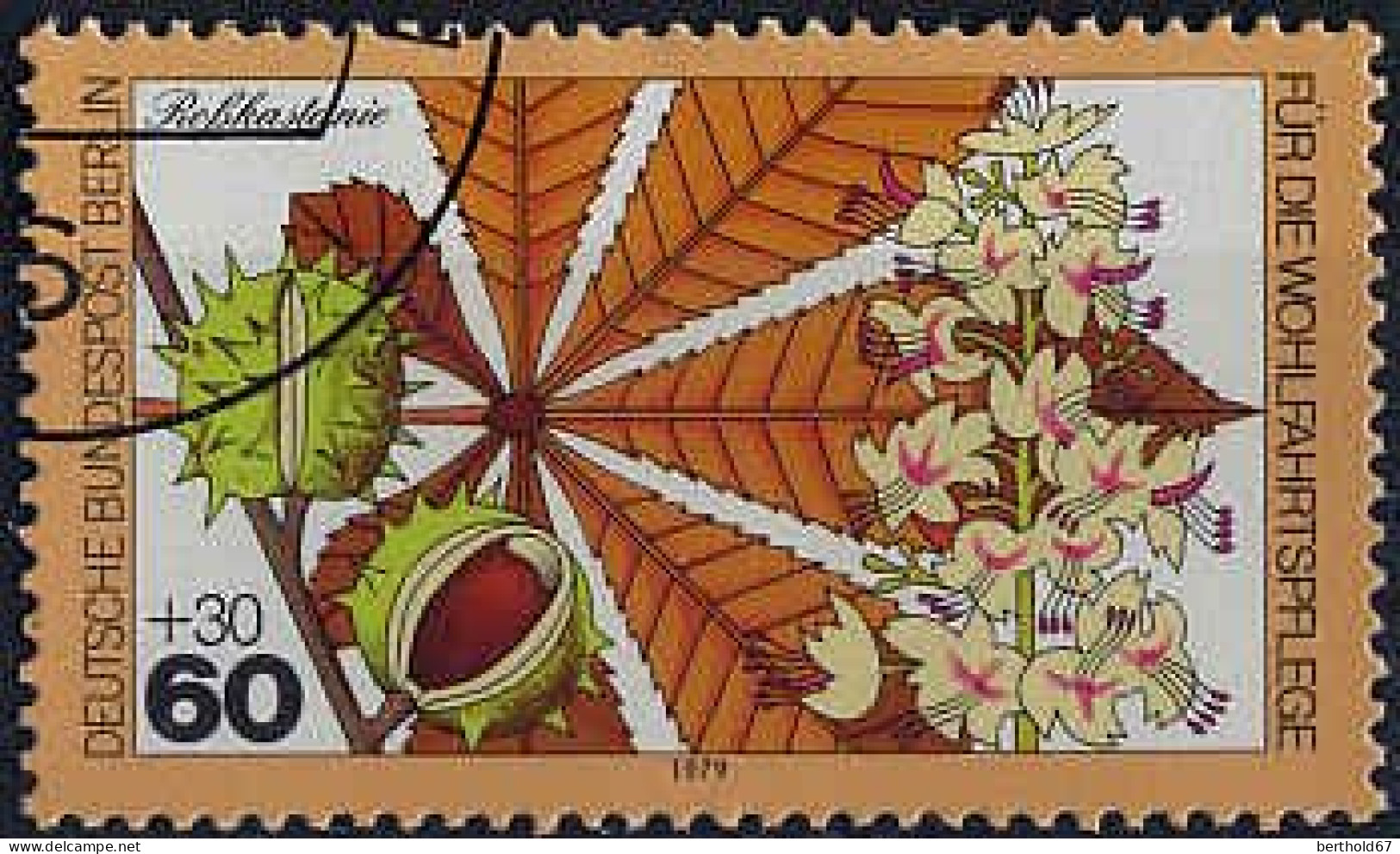 Berlin Poste Obl Yv:568/571 Bienfaisance Feuilles Fleurs Fruits Des Bois (cachet Rond) - Usados