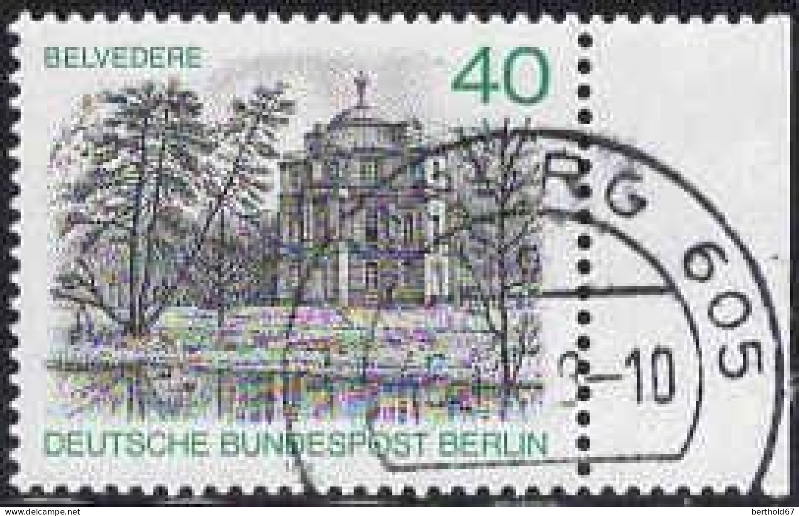 Berlin Poste Obl Yv:544/546 Vues De Berlin (Beau Cachet Rond) Bord De Feuille - Used Stamps