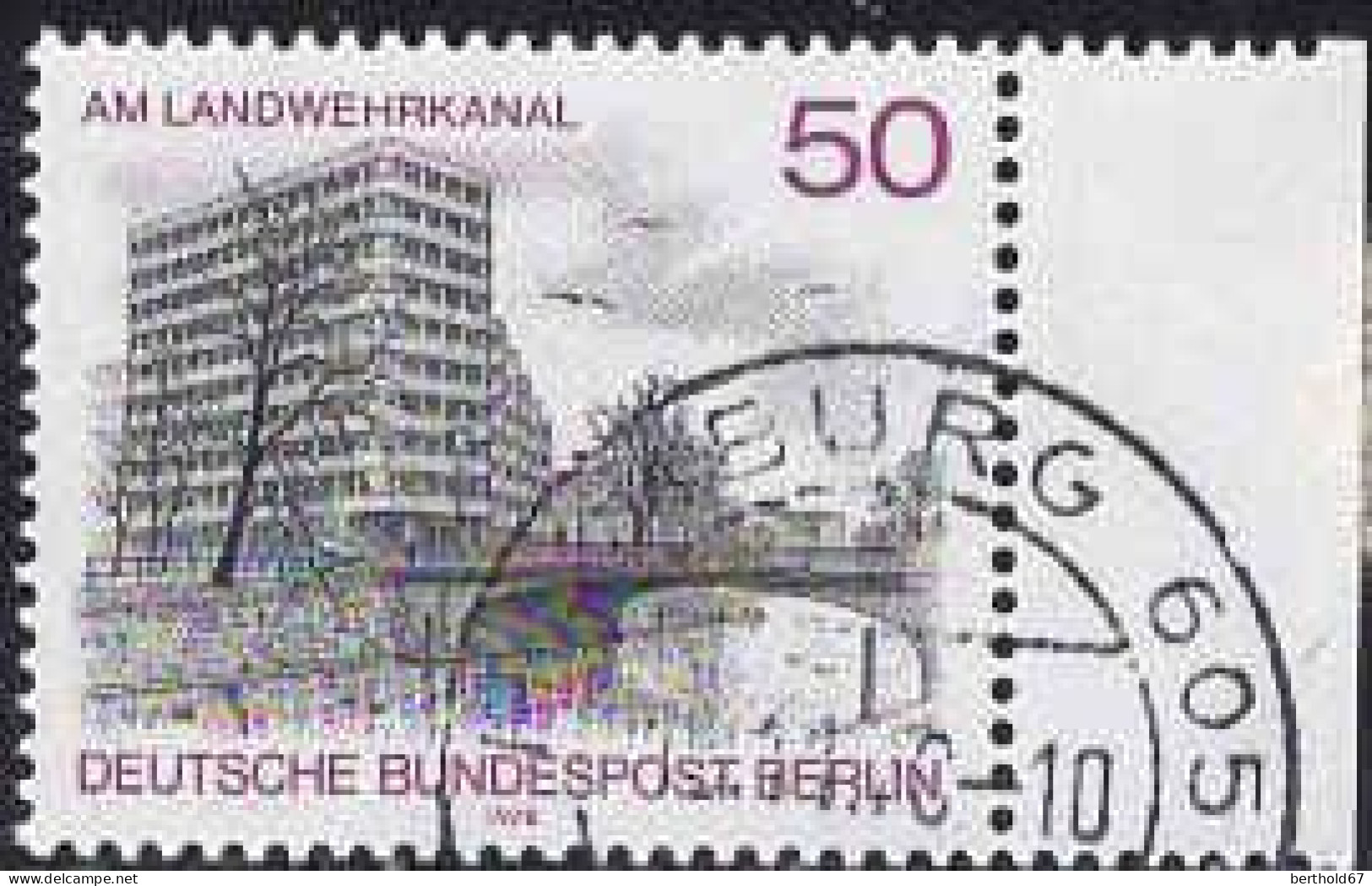 Berlin Poste Obl Yv:544/546 Vues De Berlin (Beau Cachet Rond) Bord De Feuille - Oblitérés