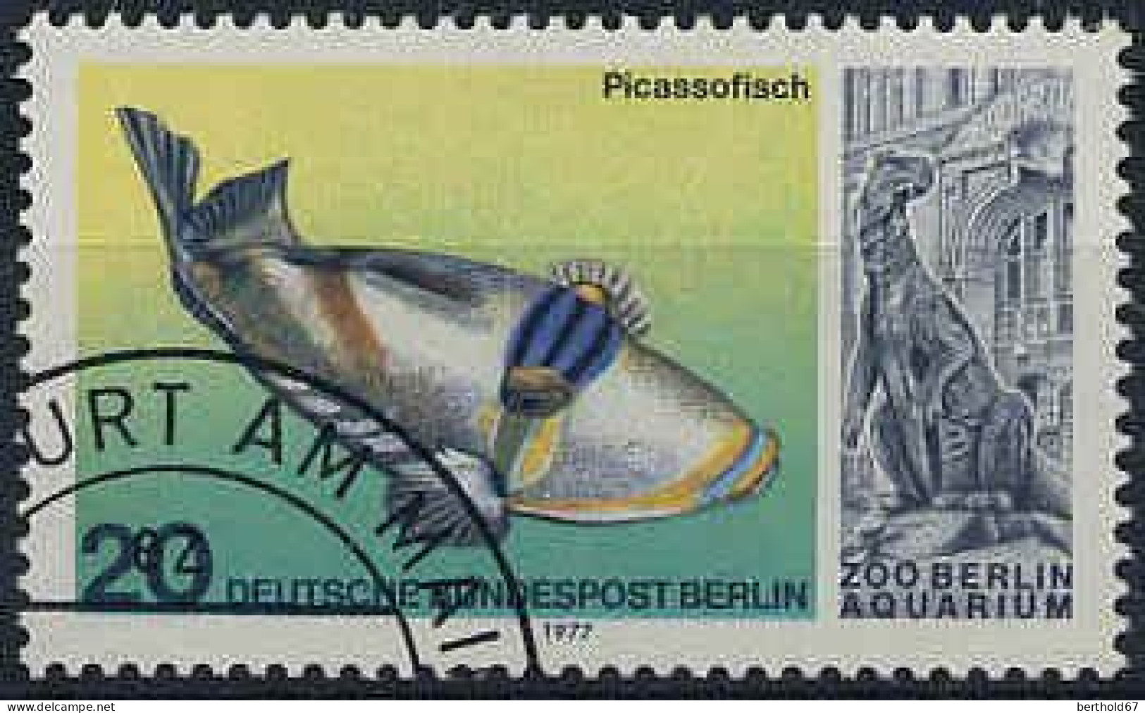 Berlin Poste Obl Yv:514/517 25.Anniversaire De L'Aquarium De Berlin (TB Cachet Rond) - Usati