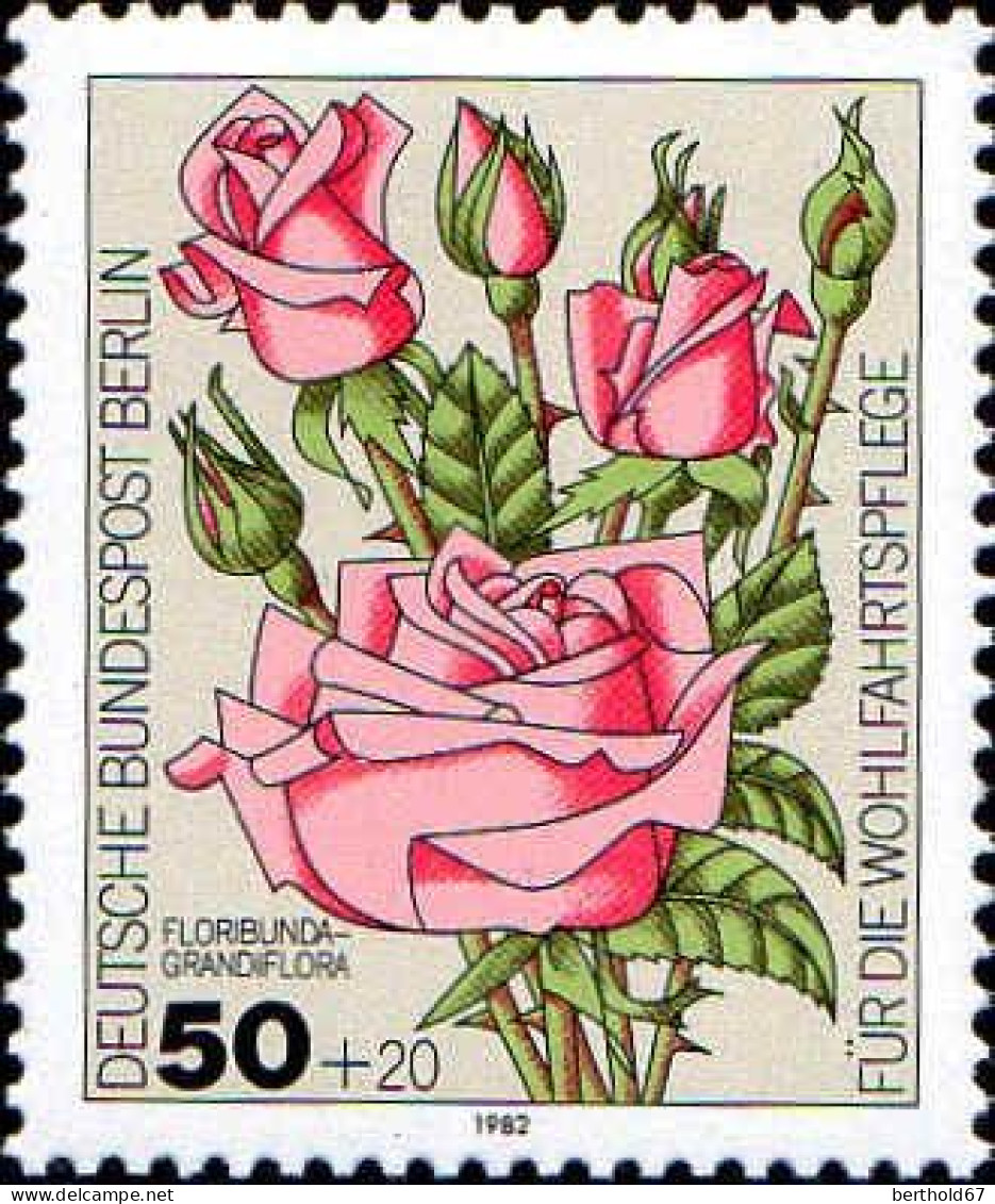 Berlin Poste N** Yv:641/644 Bienfaisance Roses De Jardin - Nuovi