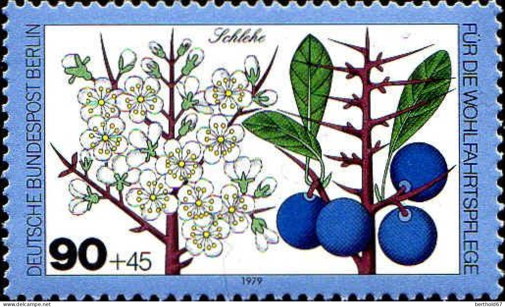 Berlin Poste N** Yv:568/571 Bienfaisance Feuilles Fleurs Fruits Des Bois - Unused Stamps