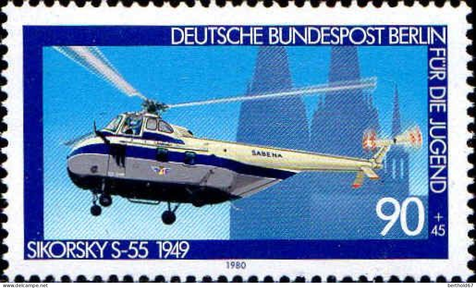 Berlin Poste N** Yv:578/581 Pour La Jeunesse Aéronautique - Neufs