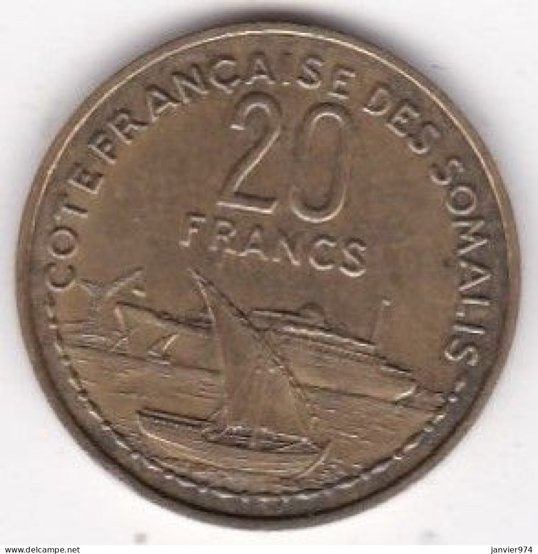 Côte Française De Somalie Union Française . 20 Francs 1952, En Bronze Aluminium, Lec# 47 - Djibouti