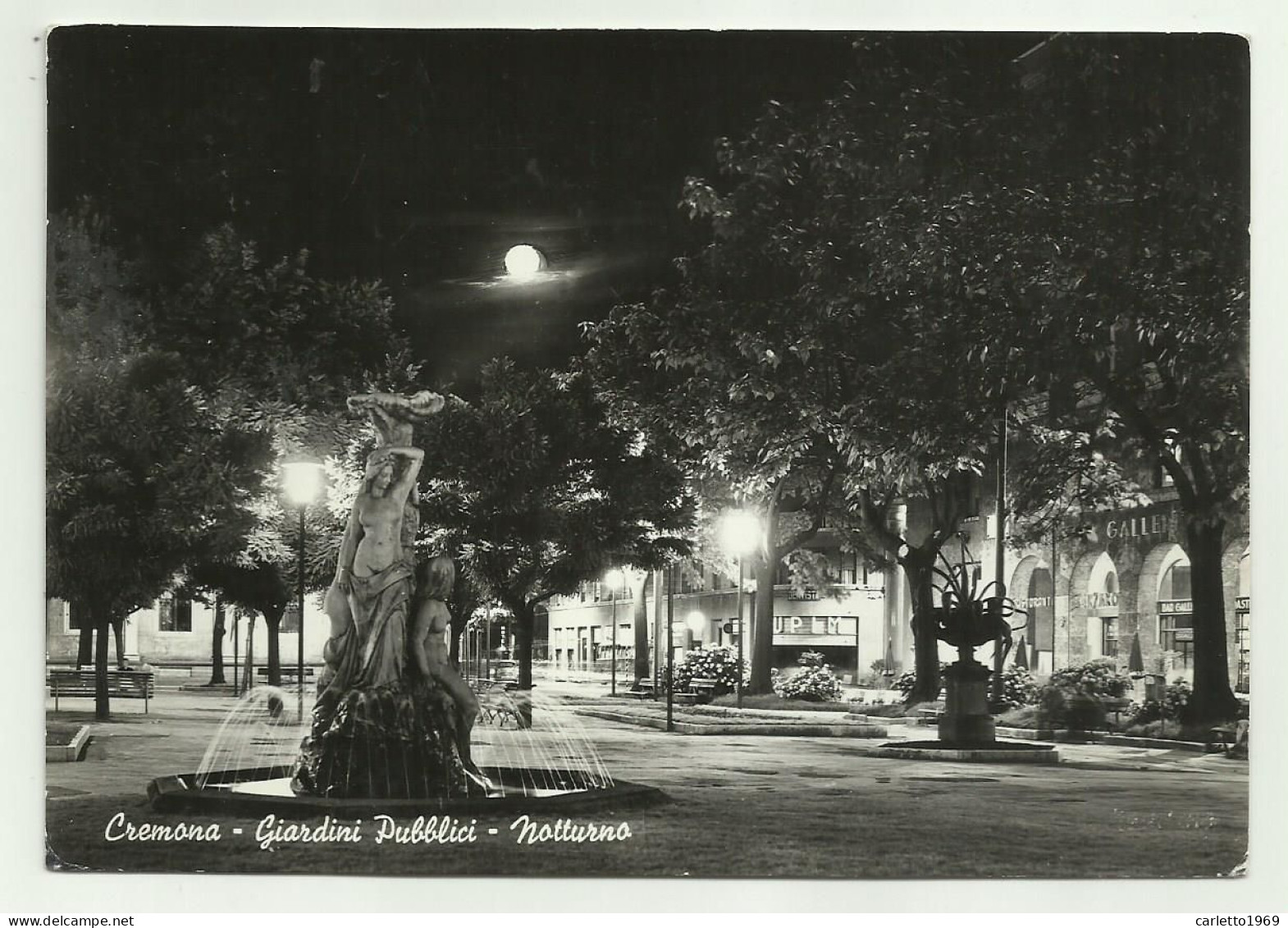 CREMONA - GIARDINI PUBBLICI - NOTTURNO   - VIAGGIATA FG - Cremona