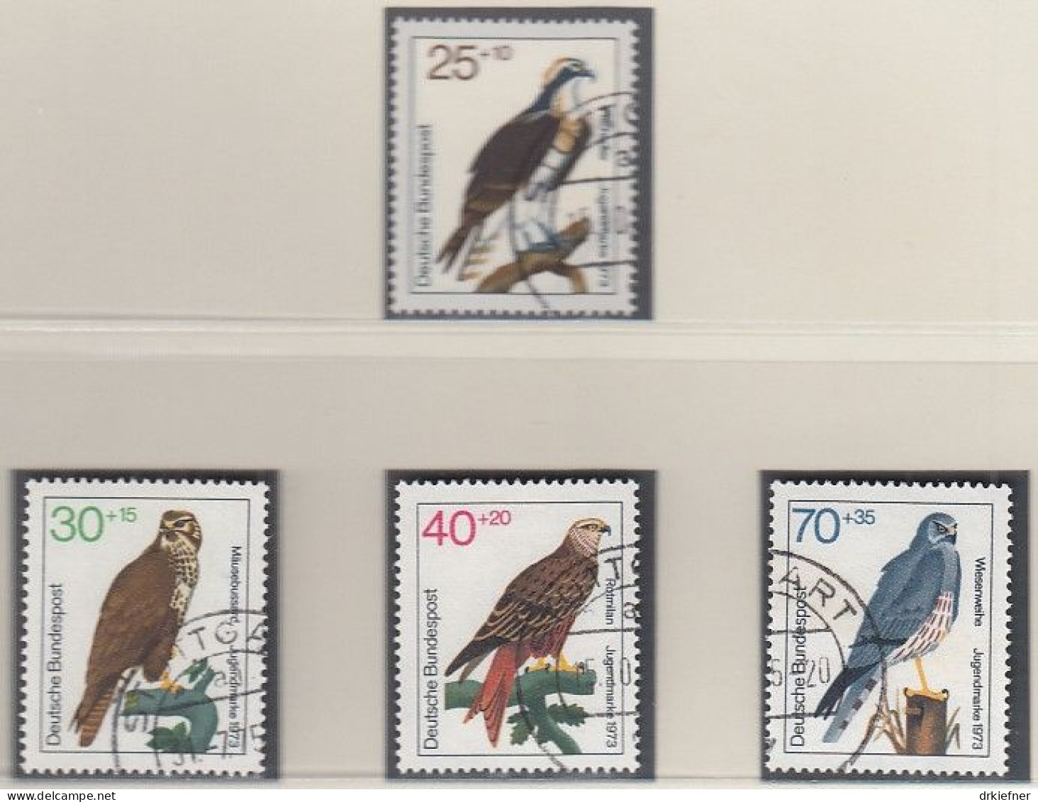 BRD  754-757, Gestempelt, Jugend: Greifvögel, 1973 - Used Stamps