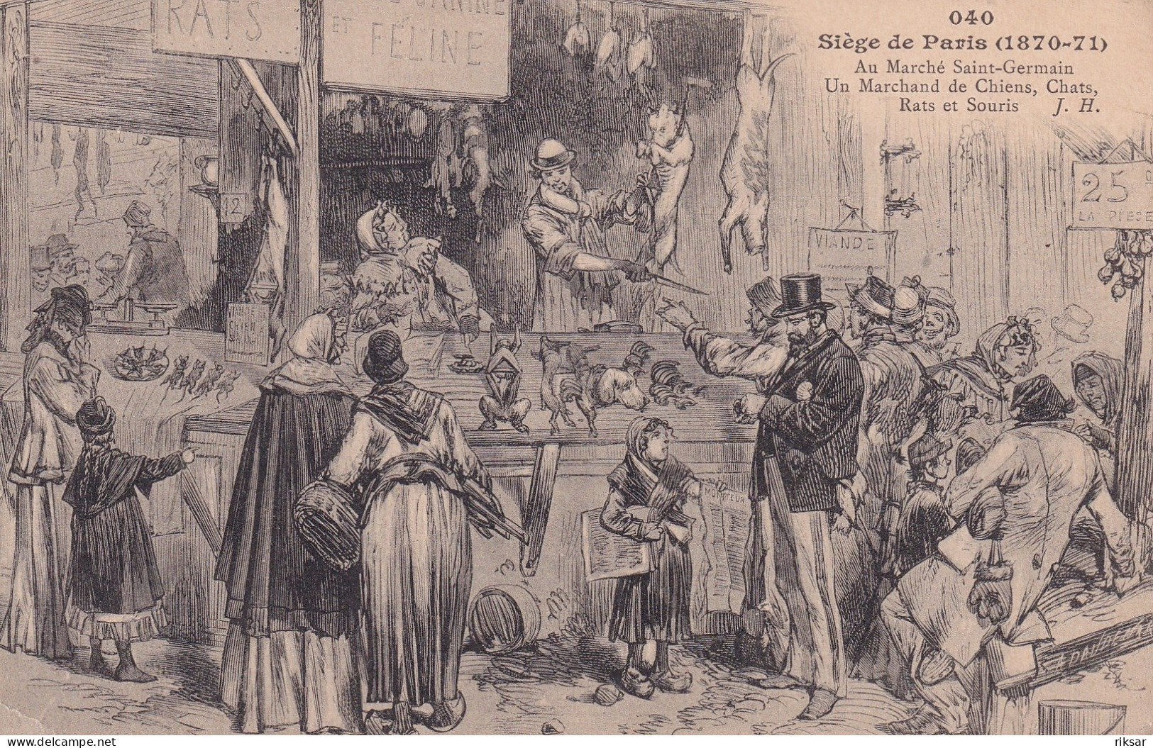 PARIS(5 Em ARRONDISSEMENT) 1870_71(MARCHAND DE CHIEN,CHAT,RAT ET SOURIS) - Arrondissement: 05